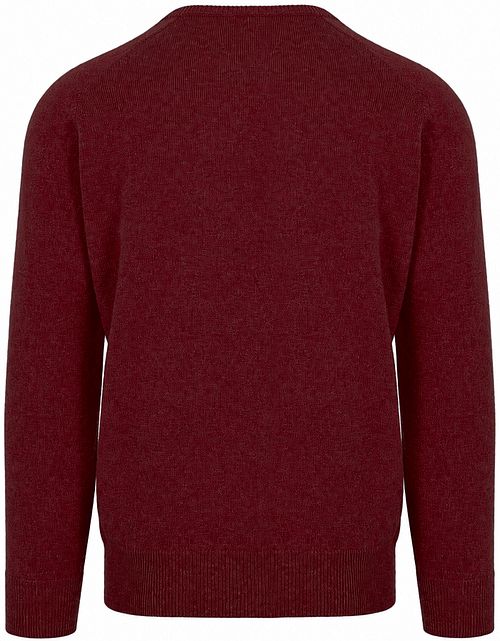 William Lockie Pullover Lammwolle Bordeaux