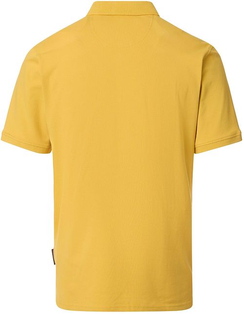 CASAMODA Poloshirt Stretch Mustard Gelb Product / Achterkant