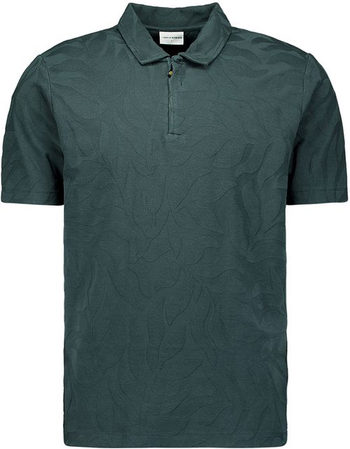 No Excess Halv Glidelås Poloskjorte Jacquard Dark Steel Product