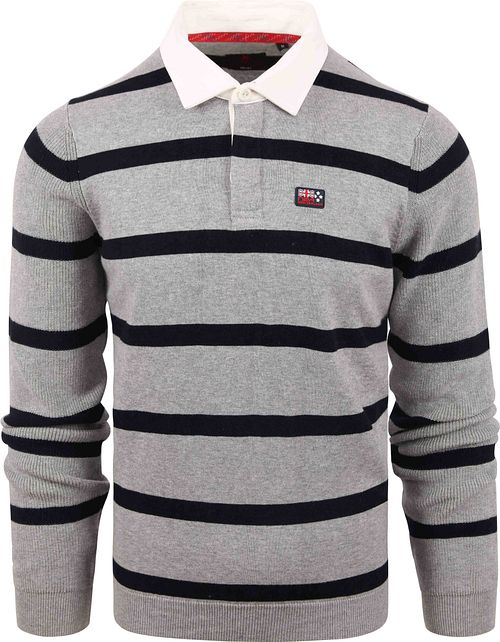 NZA Polo Cheviot Strepen Grijs Product