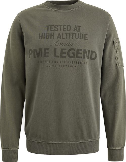 PME Legend Sweater Logo Beluga Grün Product