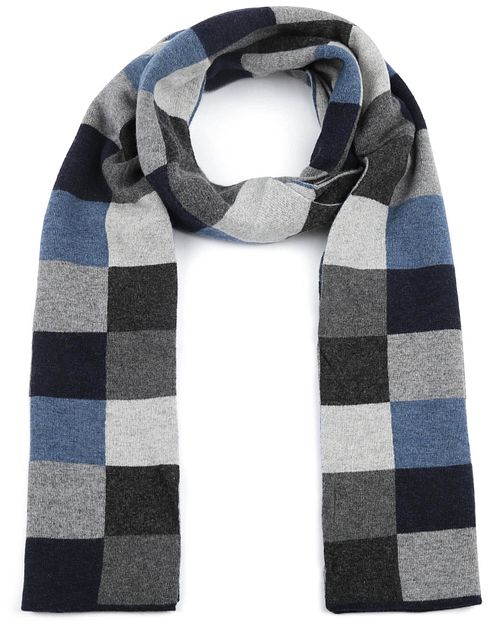 Profuomo Sjaal Wol Ruiten Navy Product