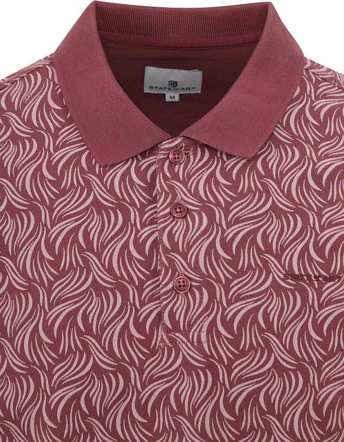 State Of Art Poloshirt Print Roze Product / Detail