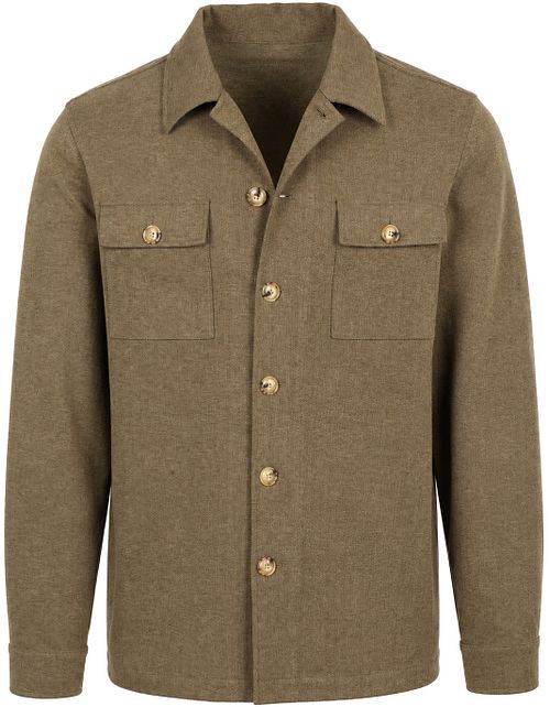 Suitable Overshirt Herringbone Vert