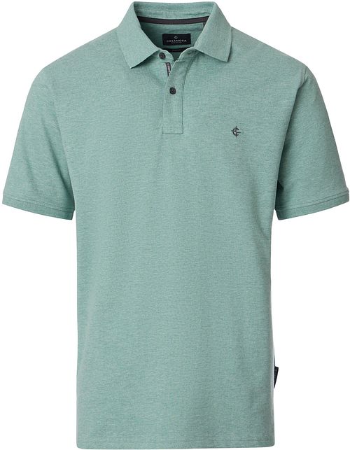 Casa Moda Poloshirt Stretch Melange Grün
