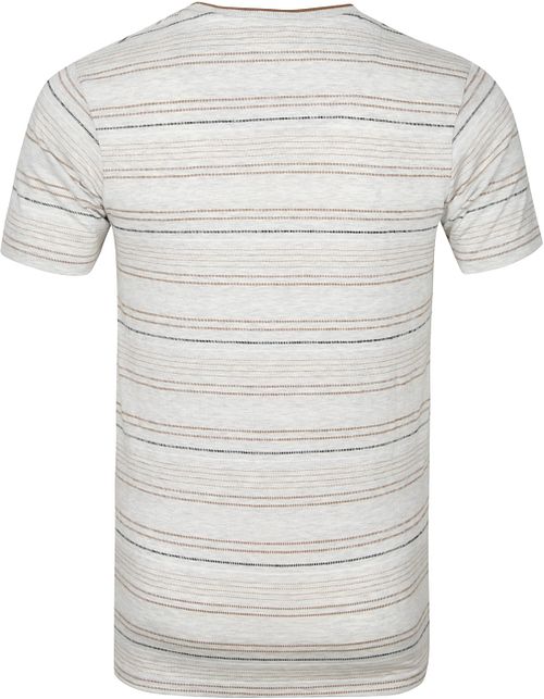 Dstrezzed T-Shirt w paski jasnoszary Product / Achterkant