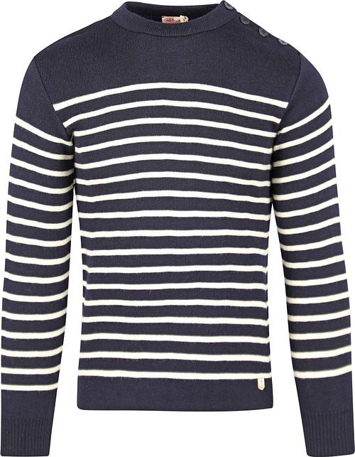 Maglione Armor-Lux Molène in lana a righe navy Product