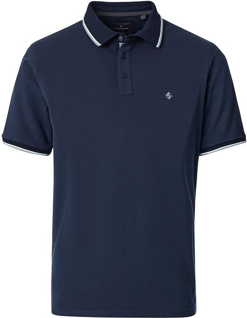 Polo CASAMODA de piqué con detalles en contraste en azul marino Product