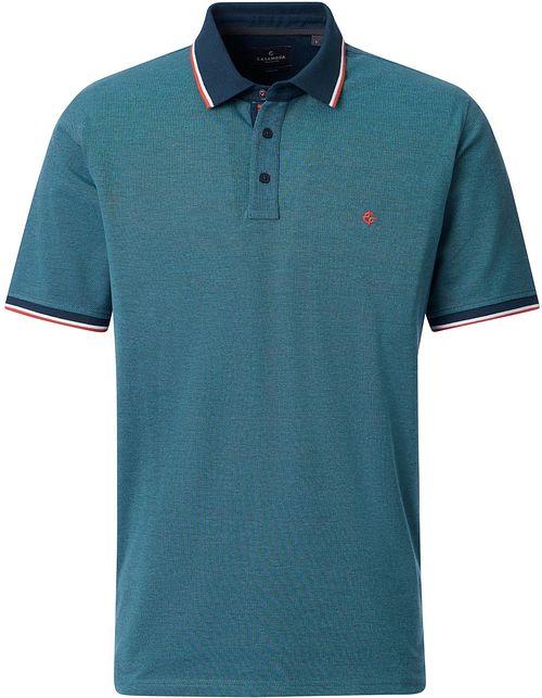 Polo CASAMODA de piqué con detalles en contraste en color petróleo Product