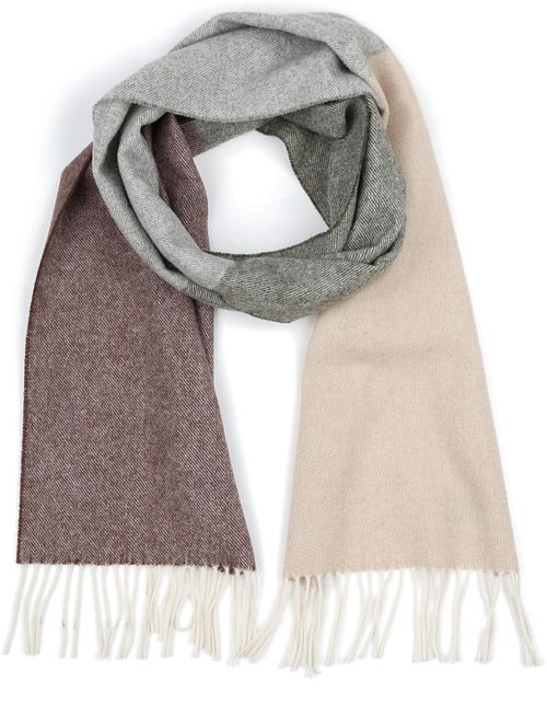 Profuomo Sjaal Lamswol Grijs Beige Bruin Product