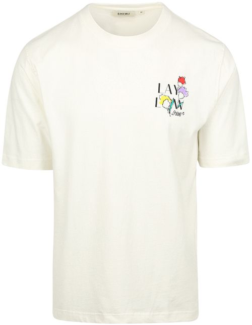 Shiwi T-shirt Finn Skissade Blommor Off White Product
