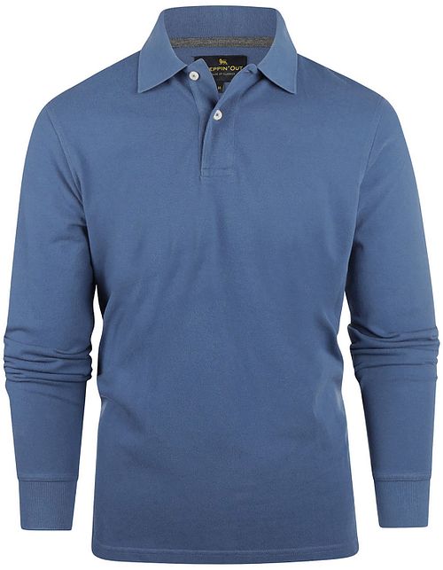 Steppin' Out Longsleeve Polo Piqué Classic Mid Blauw Product