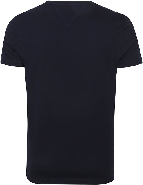 T-Shirt con logo de Tommy Hilfiger azul marino Product / Achterkant