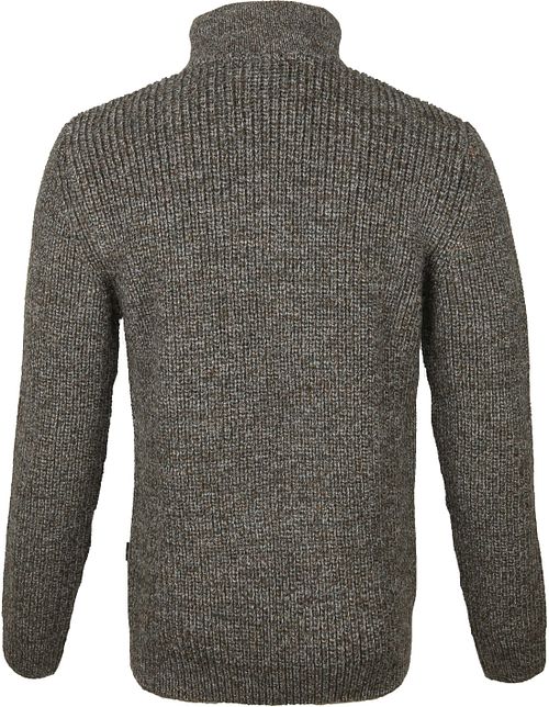 Barbour NewTyne Zip Trui Wol Donkergroen Product / Achterkant