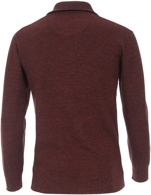 CASAMODA Maglione con zip bordeaux Product / Achterkant