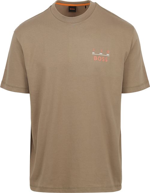 BOSS T-Shirt con stampa sul retro marrone chiaro Product