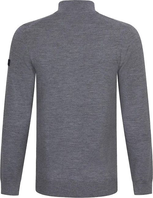 Cavallaro Merino Half-Zip Grå Product / Achterkant
