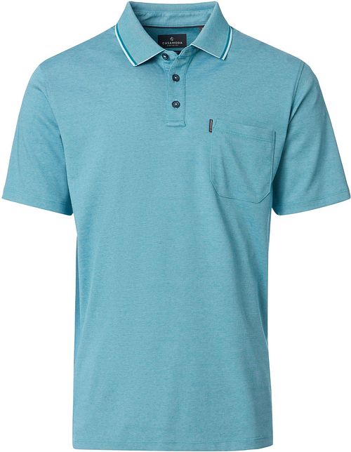 Koszulka polo CASAMODA Stretch w kolorze turkusowym Product
