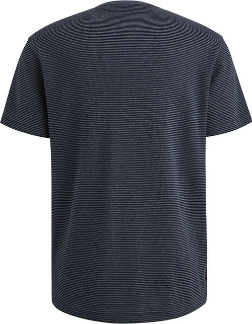 PME Legend T-Shirt Textured Stripe Navy Product / Achterkant