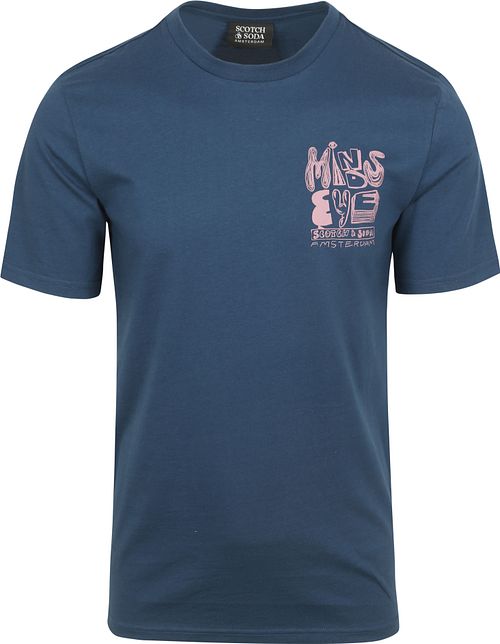 Scotch & Soda T-Shirt Artwork Blauw Product