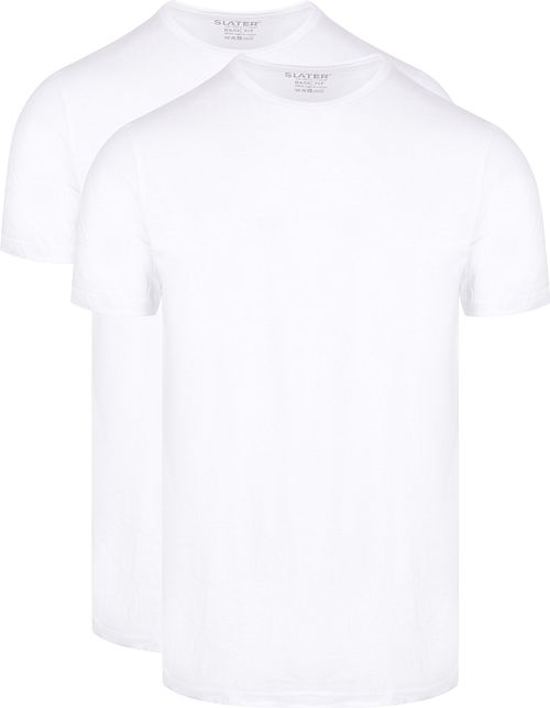 Slater 2-pack Basic Fit T-Shirt Biały Product