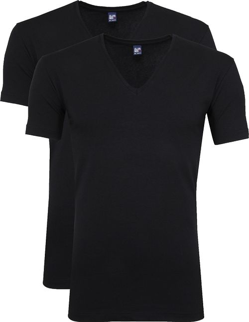Alan Red T-Shirt NOV de cuello pico Stretch negro pack de 2 Product