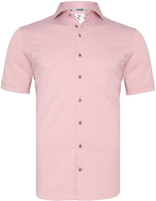 R2 Japansk Strikket Kortermet Skjorte Rosa Product