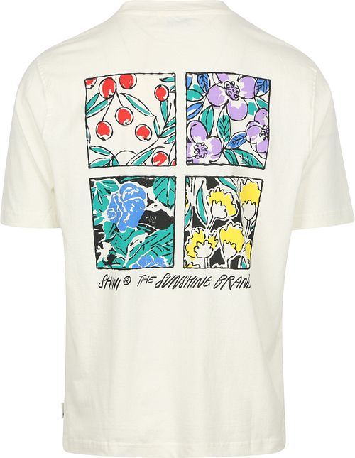 Shiwi T-skjorte Finn med skisser av hvite blomster Product / Achterkant