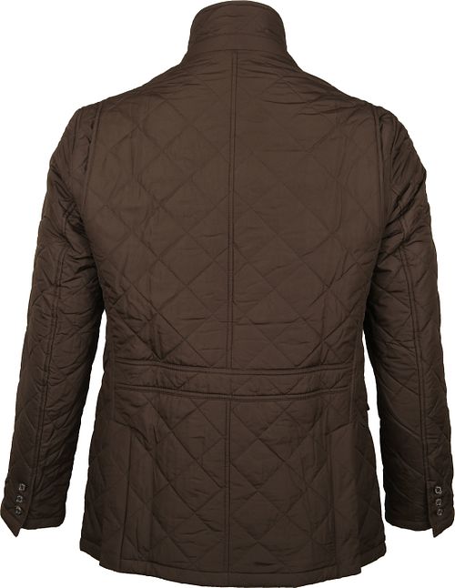 Barbour Jas Quilted Lutz Bruin Product / Achterkant