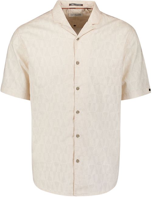 Camisa casual No Excess de manga corta en jacquard crudo Product