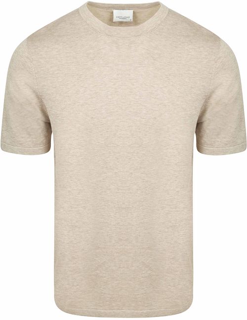 Dzianinowy T-shirt Profuomo w kolorze beżowym Product