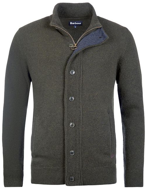 Gilet con zip Barbour in lana d’agnello verde scuro Product