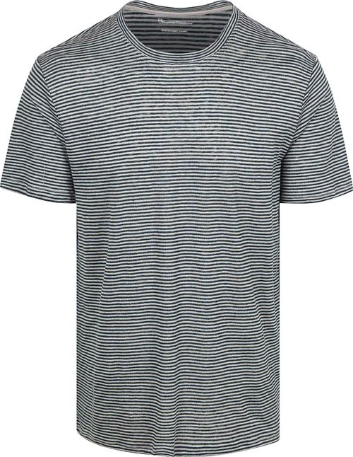 KnowledgeCotton Apparel T-shirt Streck i marinblått Product