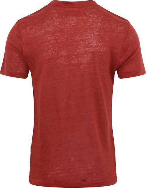 Marc O'Polo T-shirt i linne Röd Product / Achterkant
