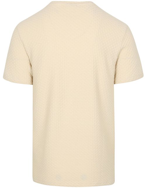 No-Excess T-shirt Jacquard i Ecru Product / Achterkant