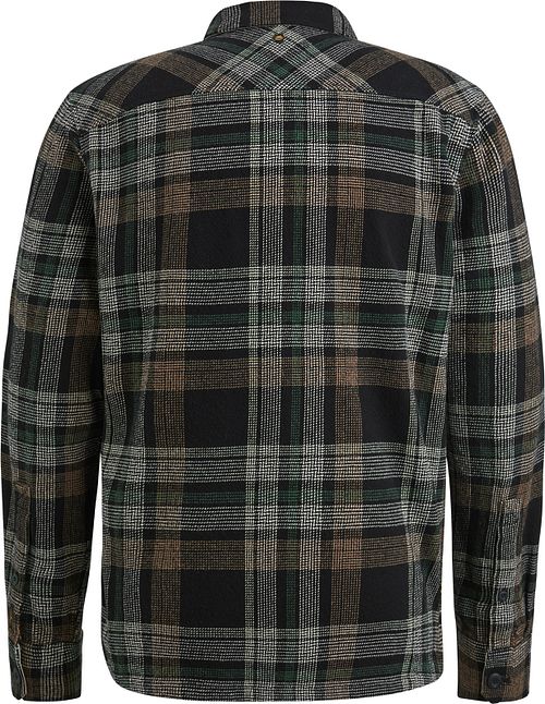 PME Legend Overshirt Kariert Schwarz Grau Product / Achterkant