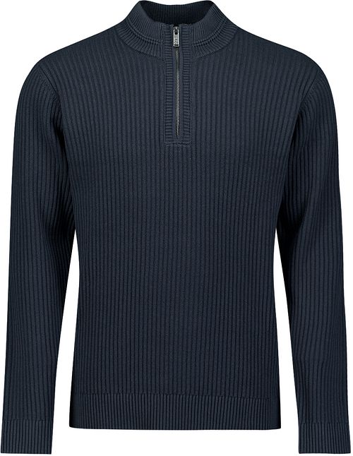 Sweter No Excess Half Zip Rib w kolorze granatowym Product