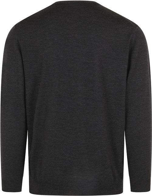 Sweter OLYMP z okrągłym dekoltem, wełna, antracytowy Product / Achterkant