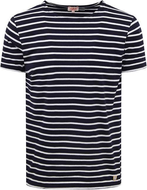 Armor-Lux T-shirt Randig Marinblå Product