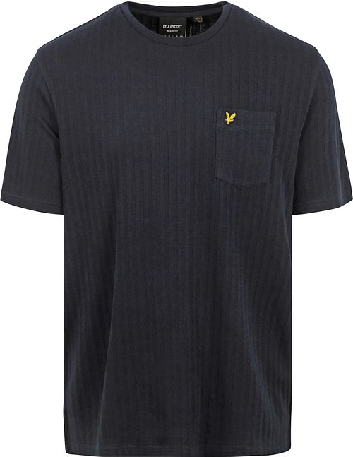 Lyle & Scott Strikket T-skjorte Marineblå Product