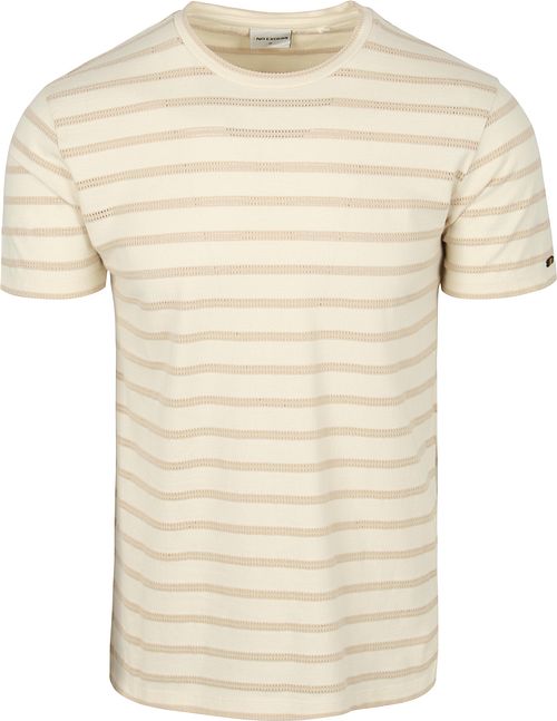 No-Excess T-Shirt z okrągłym dekoltem, żakardowe paski Product