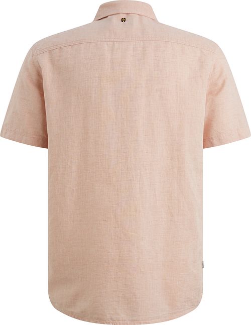 PME Legend Kortärmad Skjorta Bomull Linne Rosa Product / Achterkant