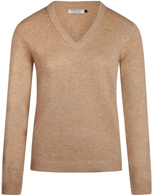 Steppin' Out Damen Pullover V-Ausschnitt Lammwolle Camel Product