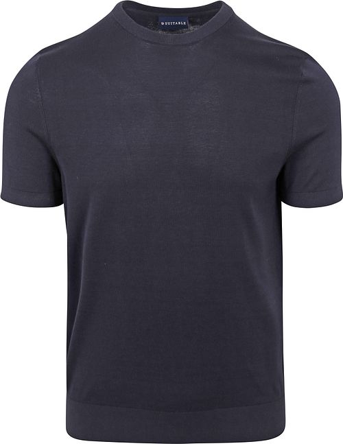 Suitable dzianinowy T-Shirt granatowy Product