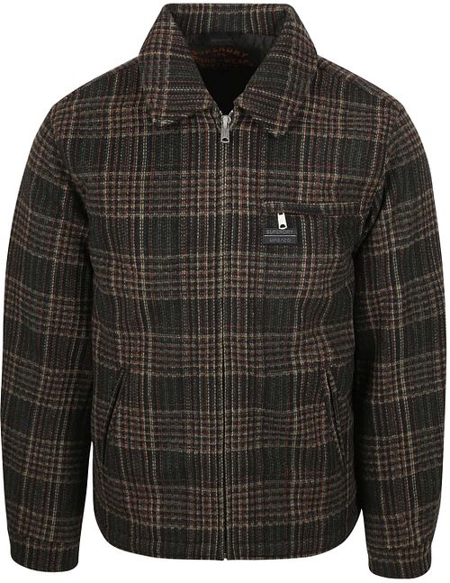 Superdry Overshirt Wool Blend Checks Brown Product