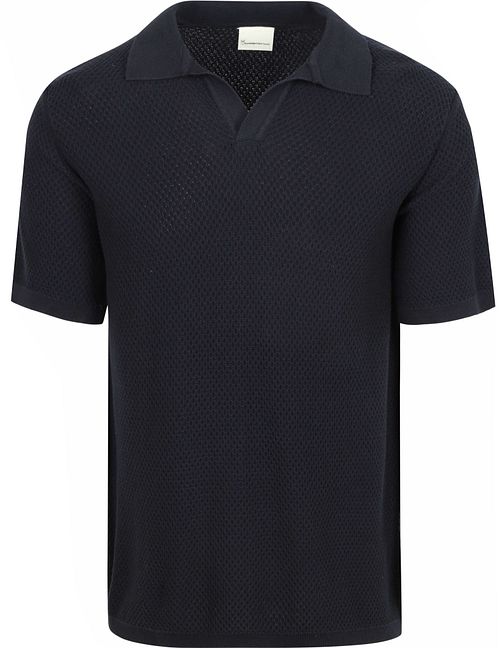 KnowledgeCotton Apparel Polo Knitted Navy Product