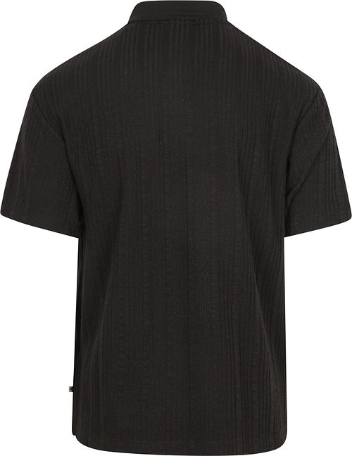 Scotch And Soda Knitted Polo Structured Zwart Product / Achterkant
