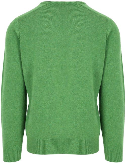 William Lockie V-Neck Lambswool Watercress