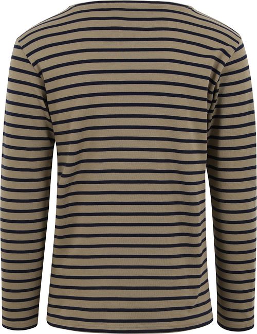 Armor-Lux Houat Pullover Streifen Dunkelgrün Product / Achterkant