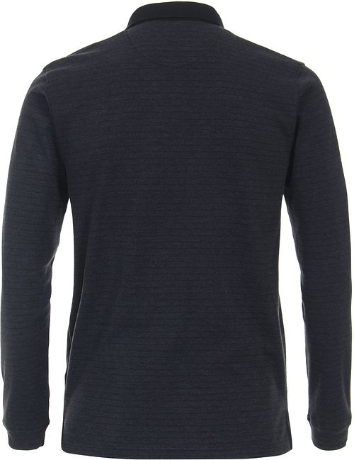 Casa Moda Langærmet Polo Stribe Navy Product / Achterkant